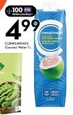 Sobeys Compliments coconut water offer