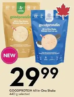 Sobeys Goodprotein all-in-one shake offer