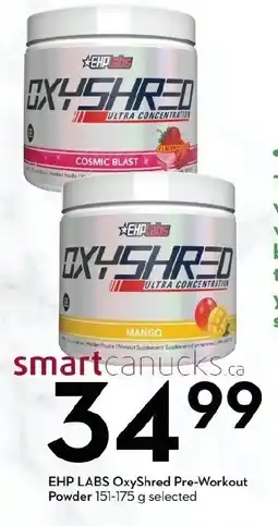 Sobeys EHP LABS OxyShred Pre-Workout Powder offer
