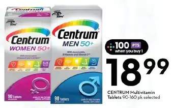 Centrum multivitamin tablets