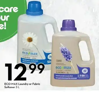 ECO-MAX Laundry or Fabric Softener