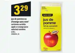 Maxi jus de pomme ou d’orange sans nom offer