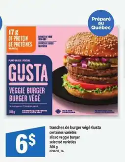 Maxi tranches de burger végé Gusta offer