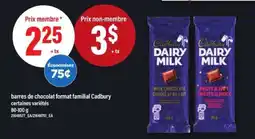Maxi BARRES DE CHOCOLAT FORMAT FAMILIAL CADBURY offer