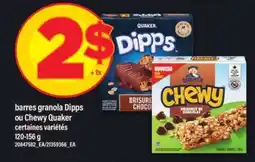Maxi barres granola Dipps ou Chewy Quaker offer
