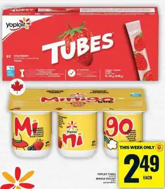 Yoplait Tubes Minigo Yogurt