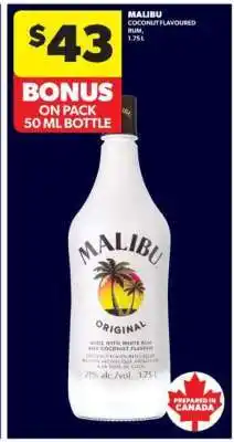 Real Canadian Liquorstore Malibu Coconut Flavoured Rum offer
