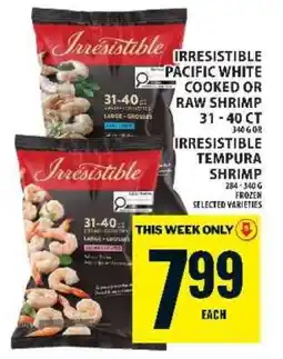 Food Basics Irresistible Pacific White Cooked or Raw Shrimp offer