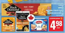 Food Basics Black Diamond Cheese, Natural Cheese Slices, Galbani Mozzarella offer