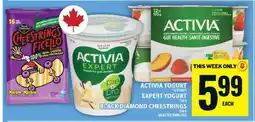Food Basics ACTIVIA Yogurt, Expert Yogurt, Black Diamond Cheestrings offer