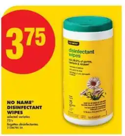 No Frills NO NAME DISINFECTANT WIPES offer