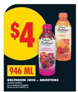 No Frills BOLTHOUSE JUICE or SMOOTHIES offer