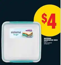 No Frills SISTEMA SANDWICH BOX offer