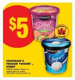 No Frills CHAPMAN'S FROZEN YOGURT OR SORBET offer