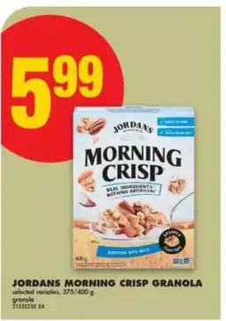 No Frills JORDANS MORNING CRISP GRANOLA offer