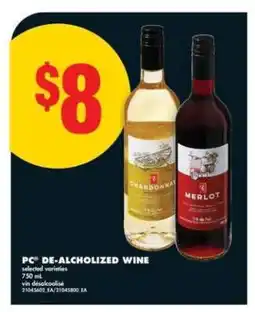 No Frills PC DE-ALCOHOLIZED WINE offer