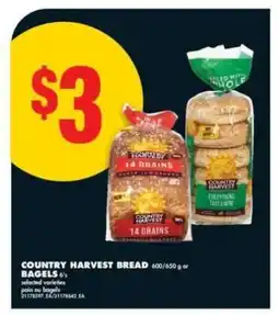 No Frills COUNTRY HARVEST BREAD BAGELS offer