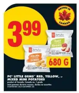 No Frills PC LITTLE GEMS RED, YELLOW or MIXED MINI POTATOES offer