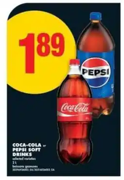 No Frills COCA-COLA or PEPSI SOFT DRINKS offer