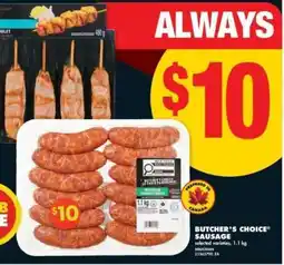 No Frills Butcher's Choice Sausage offer