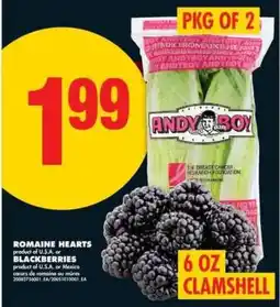 No Frills Romaine Hearts or Blackberries offer