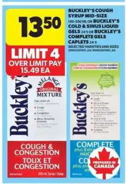 Real Canadian Superstore Buckley's Cough Syrup Mid-Size offer
