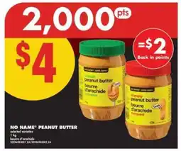 No Frills NO NAME PEANUT BUTTER offer