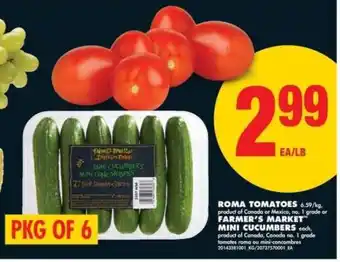 No Frills FARMER'S MARKET MINI CUCUMBERS offer