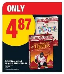 No Frills GENERAL MILLS FAMILY SIZE CEREAL offer