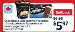 Walmart Chapman's Super Sandwich Novelties offer