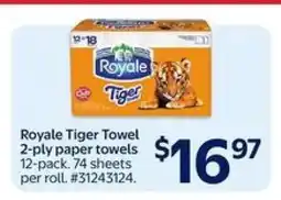Walmart Royale Tiger Towel offer
