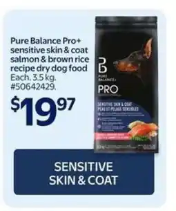 Walmart Pure Balance Pro+ Sensitive Skin & Coat Dog Food offer