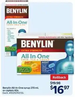 Walmart Benylin All-In-One offer