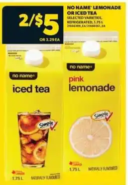 Real Canadian Superstore NO NAME LEMONADE or ICED TEA offer