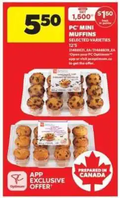 Real Canadian Superstore PC MINI-MUFFINS offer