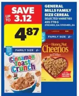 Real Canadian Superstore GENERAL MILLS FAMILY SIZE CEREAL offer