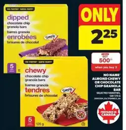 Real Canadian Superstore NO NAME Almond Chewy or Chocolate Chip Granola Bar offer