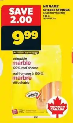 Real Canadian Superstore NO NAME CHEESE STRINGS offer