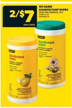 Real Canadian Superstore NO NAME DISINFECTANT WIPES offer