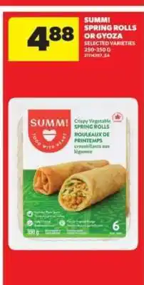 Real Canadian Superstore SUMM Spring Rolls or Gyoza offer