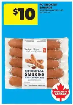 Real Canadian Superstore PC Smokies Sausage offer
