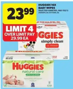 Real Canadian Superstore Huggies 16x Baby Wipes offer