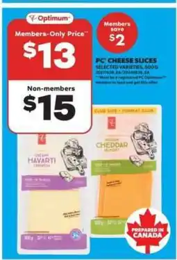 Real Canadian Superstore PC Cheese Slices offer