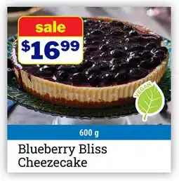 M & M Food Market Blueberry Bliss Cheezecake offer