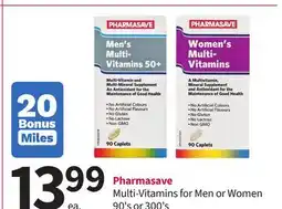 Pharmasave Pharmasave Multi-Vitamins for Men or Women offer