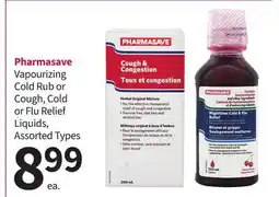 Pharmasave Pharmasave Vapourizing Cold Rub or Cough, Cold or Flu Relief Liquids offer