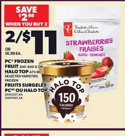 Independent City Market PC FROZEN FRUIT 300-600 G OR HALO TOP 473 ML offer