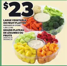 Independent City Market LARGE VEGETABLE OR FRUIT PLATTER 1.58-2.2 KG offer