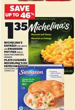 Independent City Market MICHELINA'S ENTRÉES 156-284 G OR SWANSON POT PIES 200 G offer