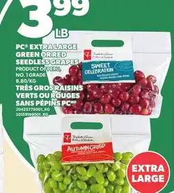 Independent City Market PC EXTRA LARGE GREEN OR RED SEEDLESS GRAPES offer